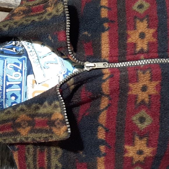 Aztec Buffalo polar fence vest fall colors - Picture 2 of 6